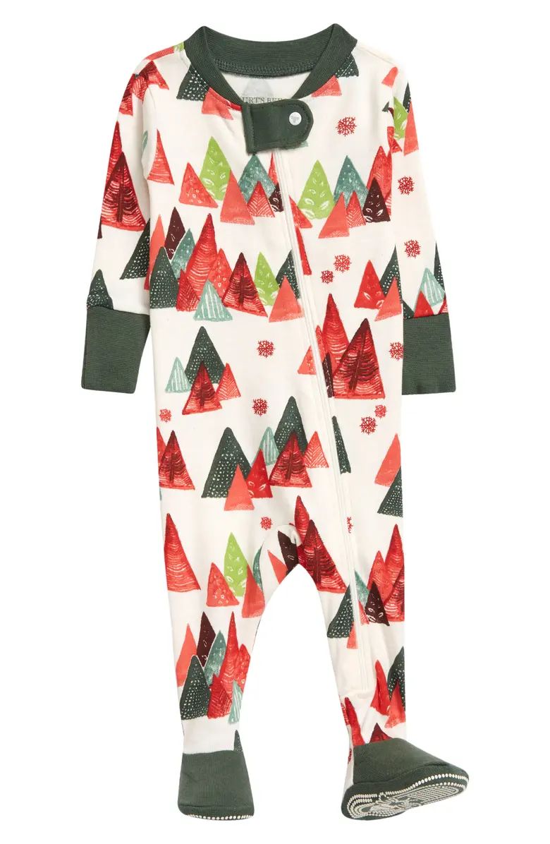 Fitted Modern Forest Footie Pajamas | Nordstrom