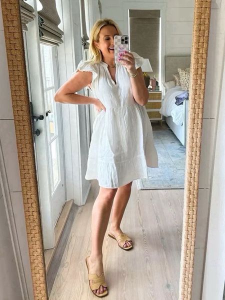 Perfect white dress for summer! Wearing a small 

#LTKSeasonal #LTKStyleTip #LTKFindsUnder100