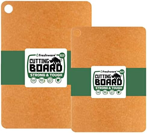 Freshware Wood Cutting Boards for Kitchen, Dishwasher Safe, Medium 12" x 9" and Large, 15" x 11.2... | Amazon (US)