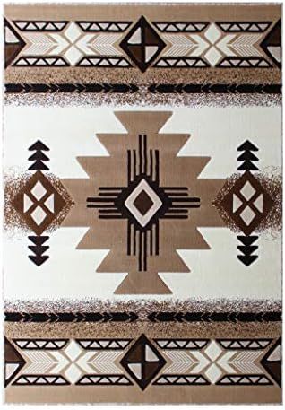 South West Native American Area Rug Design C318 Ivory (8 Feet X 10 Feet) | Amazon (US)