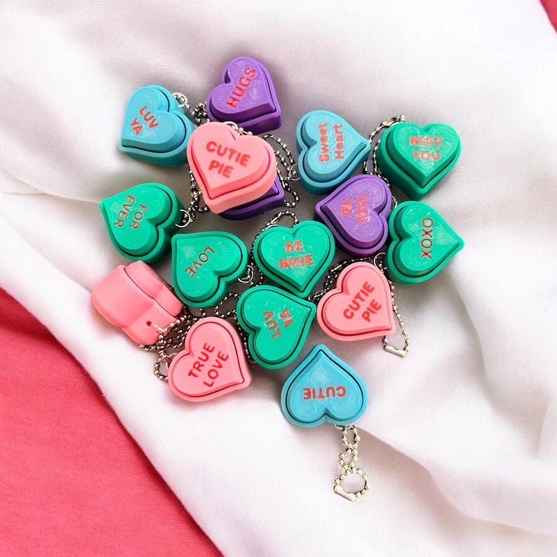 12x Heart Fidget Clicker Keychain Bulk Wholesale Filler Valentines Kids - Etsy | Etsy (US)