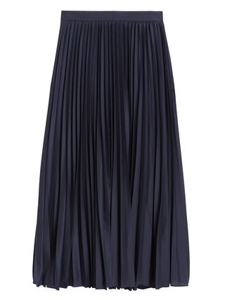 Pleated Poplin Midi Skirt | Banana Republic (US)