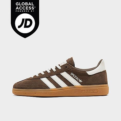 adidas Women's Originals Handball Spezial LE Casual Shoes in Earth Strata/Off White/Gum Size: 8.0 | JD Sports (US)