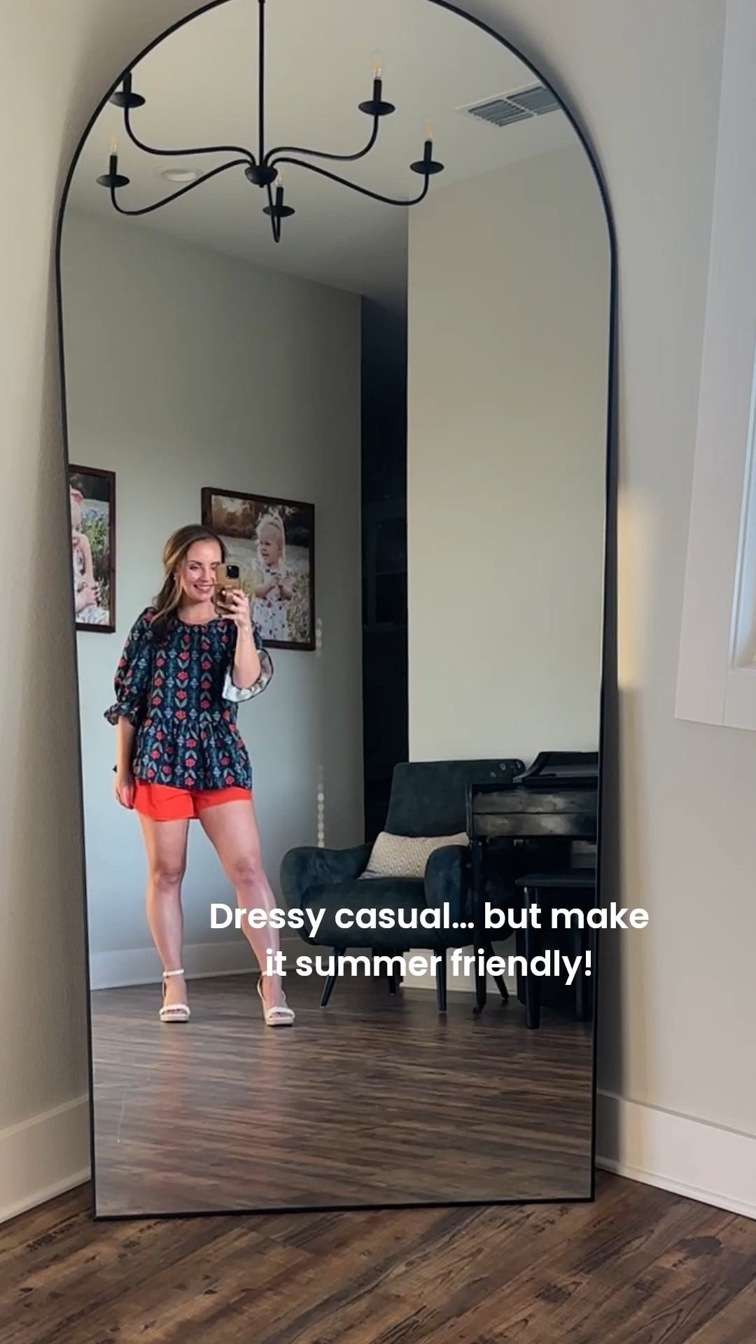 Graduations, Weddings, Baby Showers, etc. Whatever the occasion, pair your dressy top with stylish shorts and wedge sandals! A Comfortable style for summer! 

I’m 5’3” • 129lbs • size medium typically 
I’m wearing a size small. The top has some flow to it so I recommend sizing down 1. 

Summer outfit | dressy casual | summer finds | summer style | dressy casual style 

#LTKSummerEdit #LTKWedding #LTKStyleTip