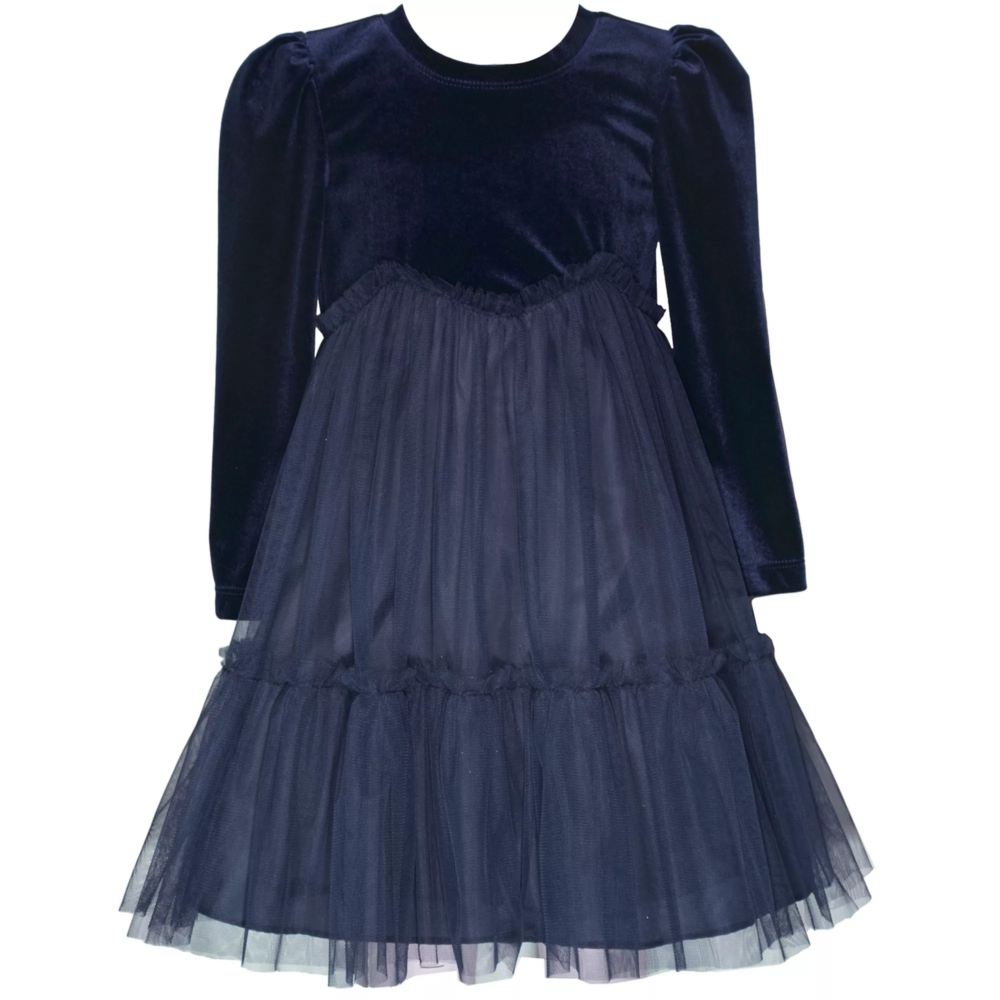Baby & Toddler Bonnie Jean Velvet to Mesh Float Dress | Kohl's