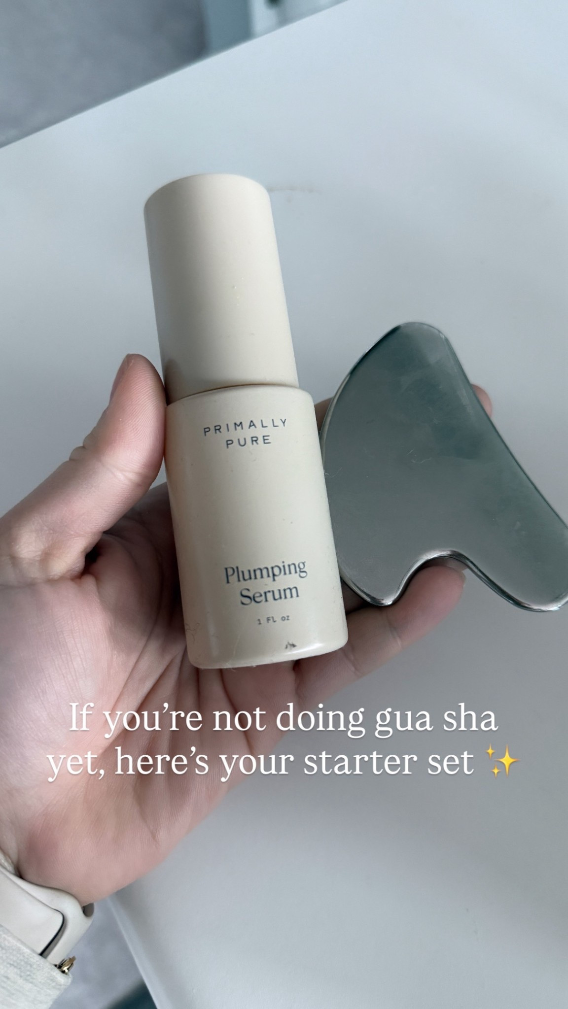 Gua sha routine. I swear by this for self care and anti aging  
Primally Pure discount code: MARISSAMACE 

#LTKmorningroutine #LTKselfcare #LTKgrwm