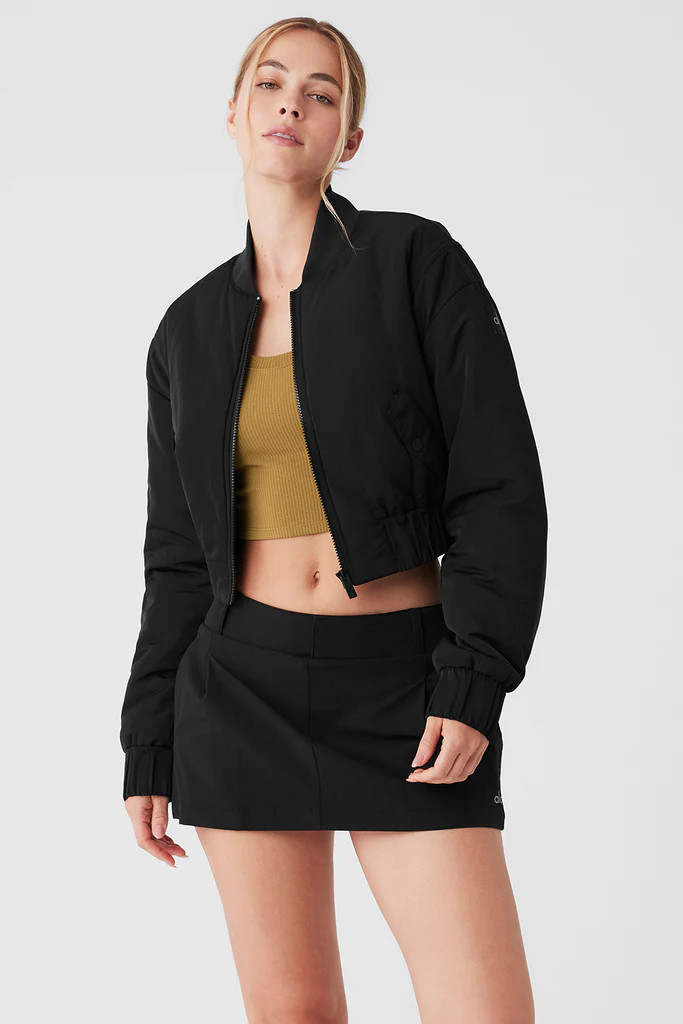 Cropped Break Line Bomber Jacket | Alo Yoga (US)
