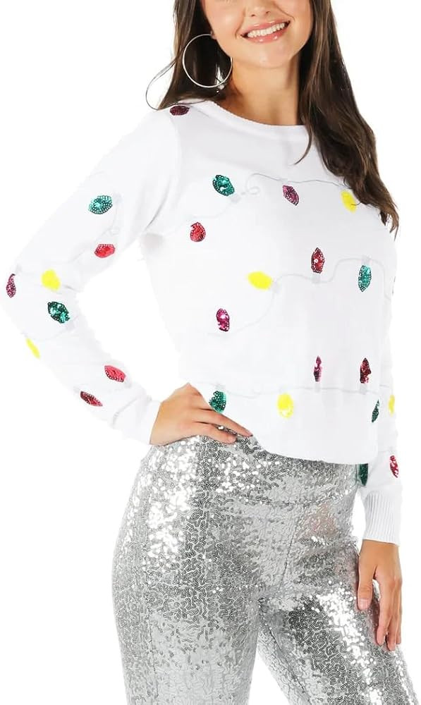 Tipsy Elves Women's Christmas Sweaters - Women's Ugly Christmas Sweaters - Embellished Winter Hol... | Amazon (US)