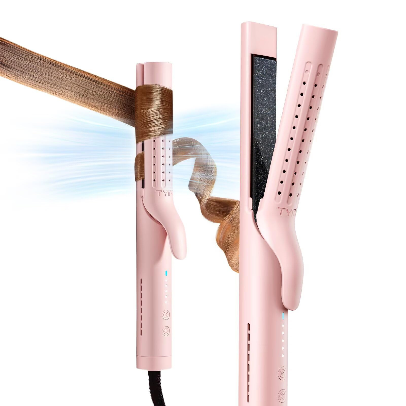 TYMO Airflow Curling Iron for Lasting Curls - Flat Iron Hair Straightener and Curler 2 in 1, Anti... | Amazon (US)