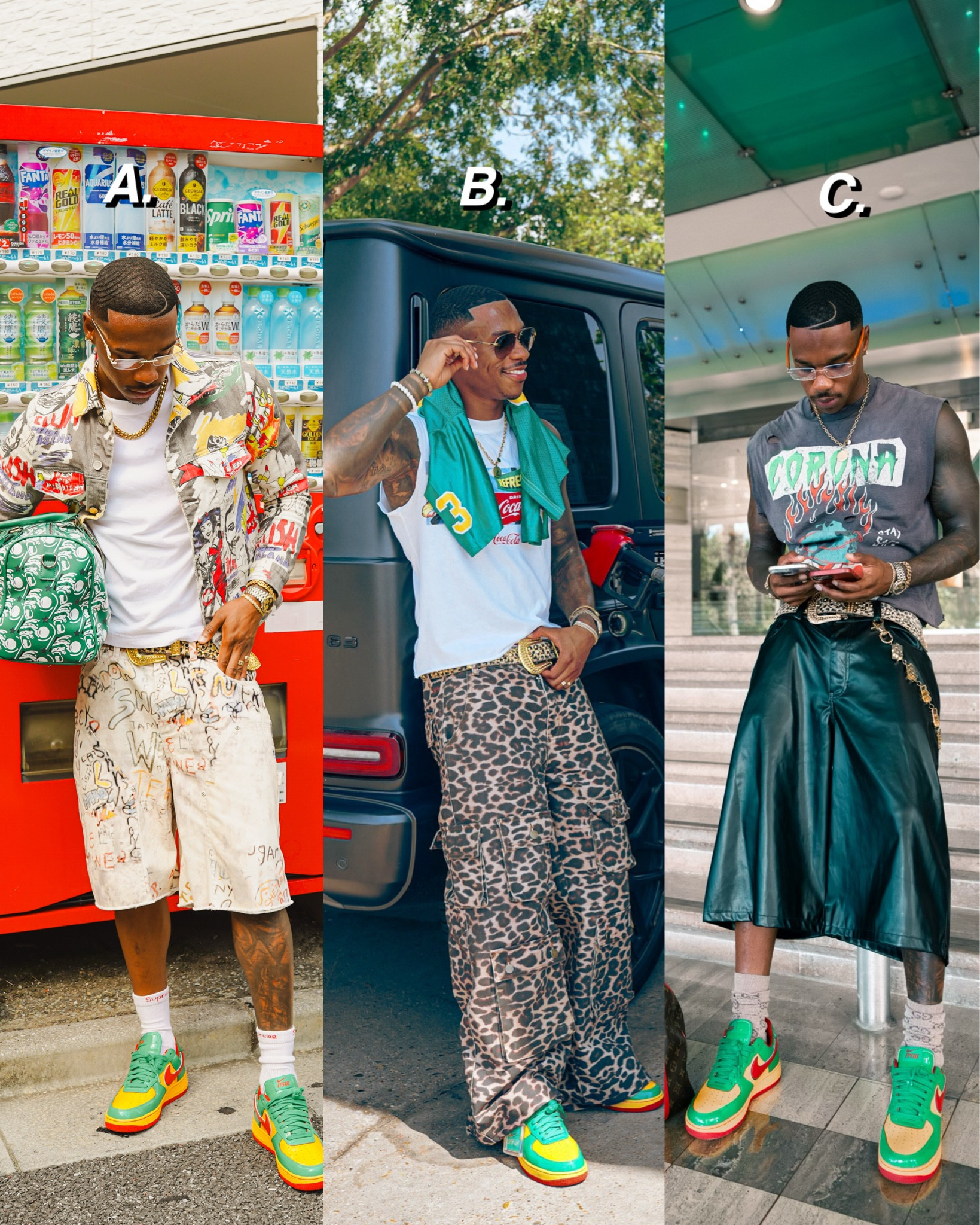 These shoes definitely test your creativity with fits! Definitely one of my favorite pair of Air Force’s! Yachty was in his bag for these! 