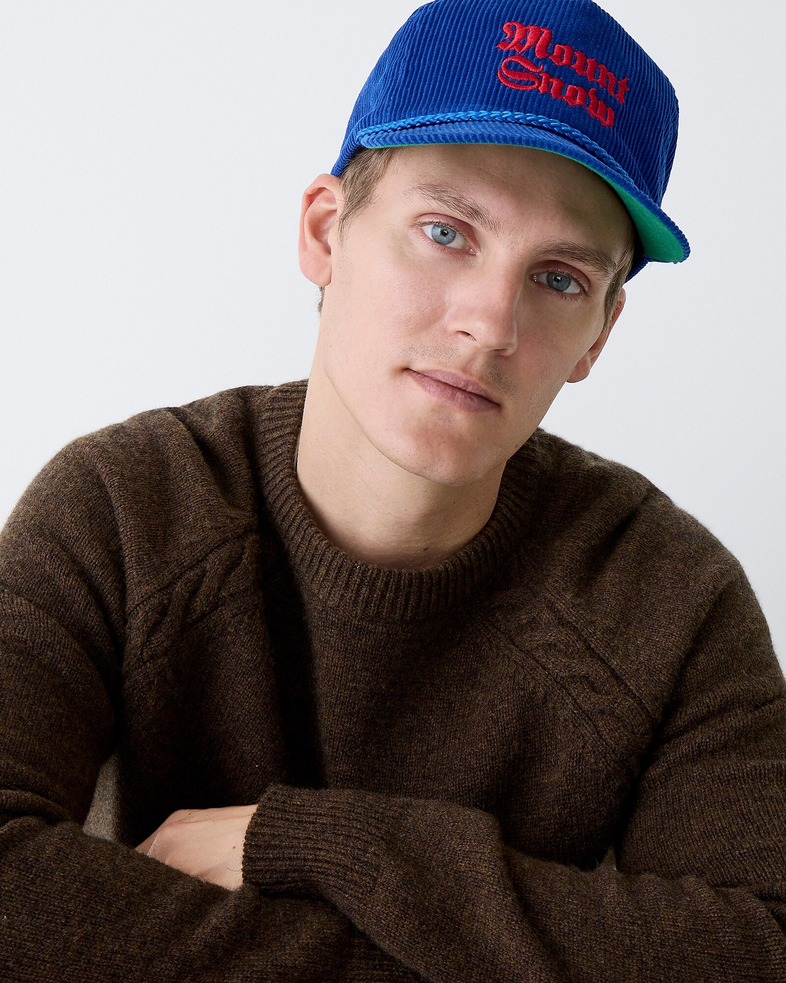 Mount Snow X J.Crew embroidered baseball cap in corduroy | J. Crew US