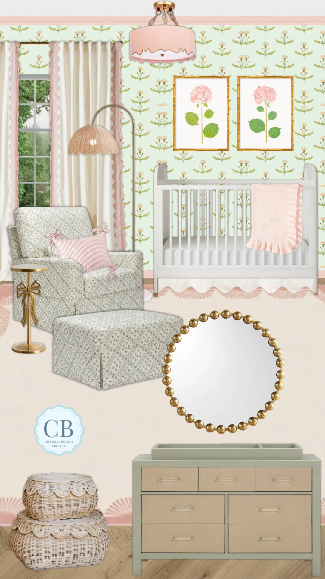 A pink and green nursery design of my dreams 

#LTKVideo #LTKHome #LTKBaby