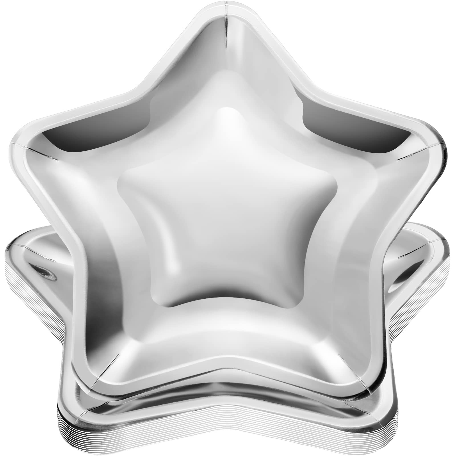 30 Pieces Thick Star Shaped Paper Plates Disposable Party Plate Pentagram Dinnerware Decorations ... | Amazon (US)