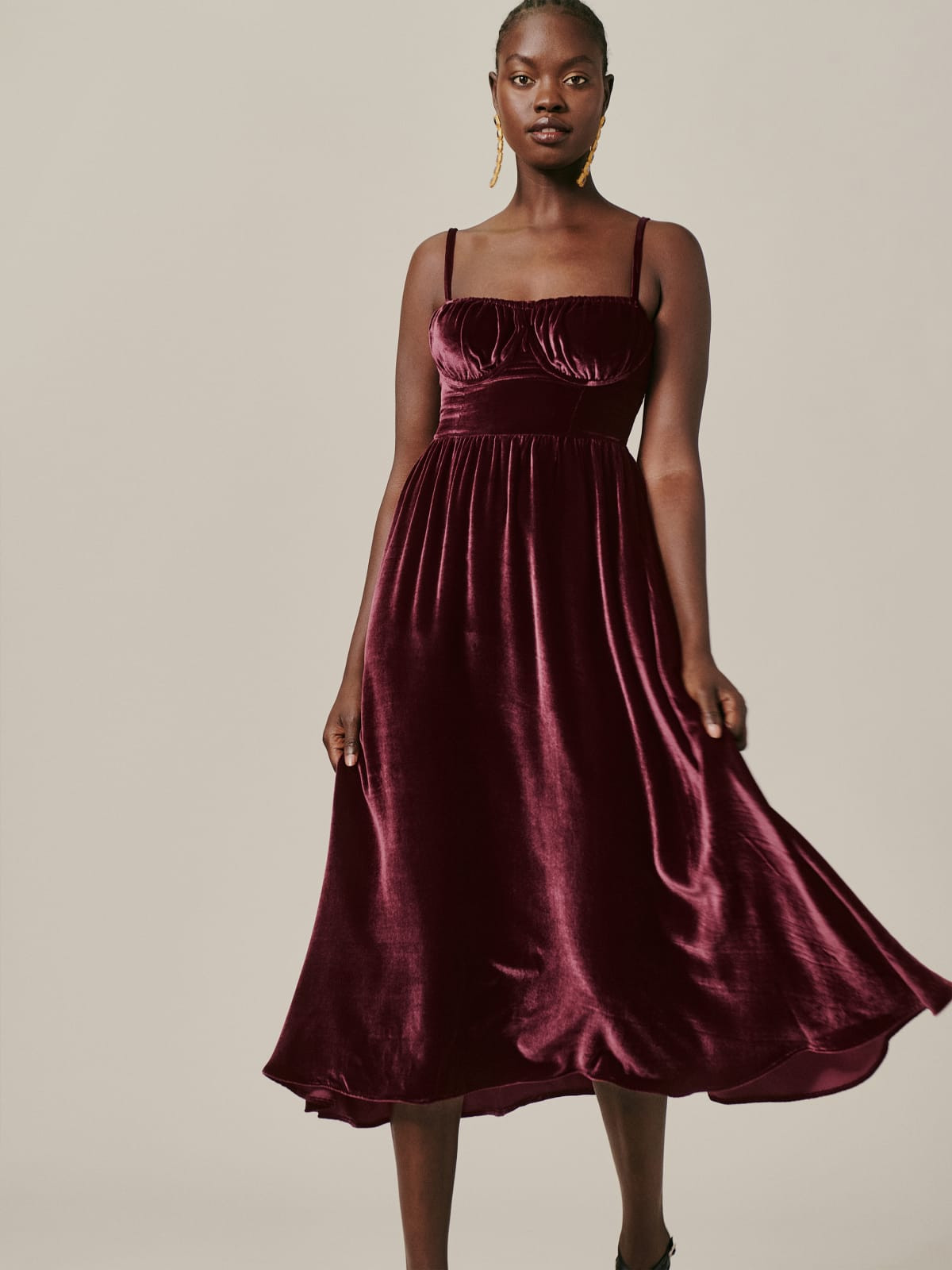Inessa Velvet Dress | Reformation (Global)