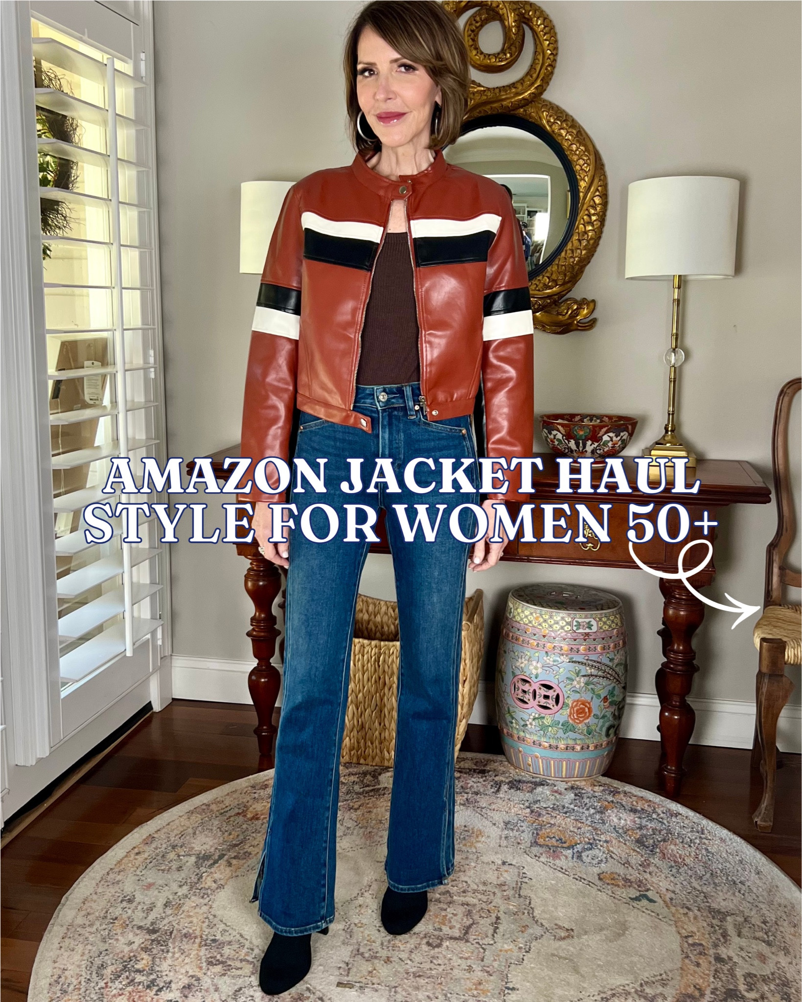 amazon jacket, faux leather jacket, green jacket, trench jacket, over 50 outfits 

#LTKSeasonal #LTKOver40 #LTKootd