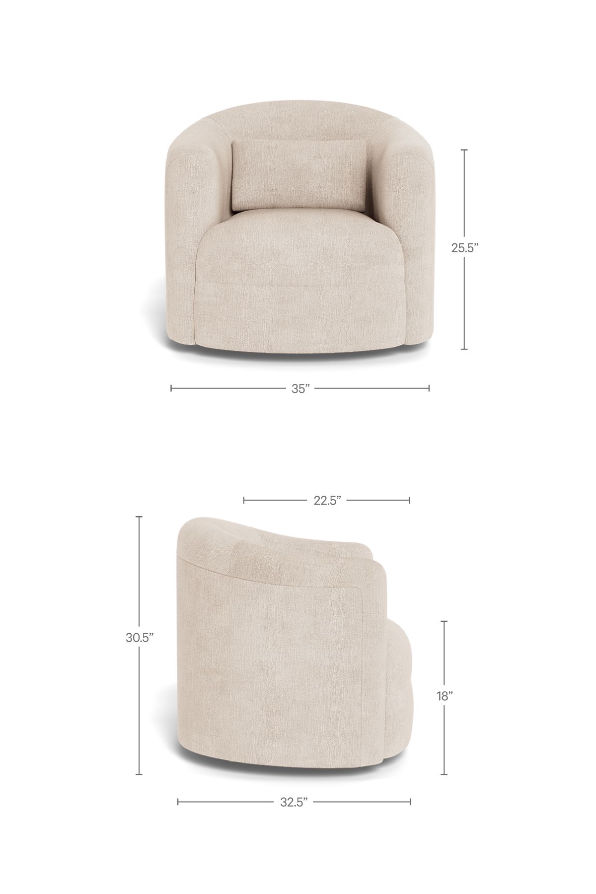 Fiona Swivel Chair | Interior Define