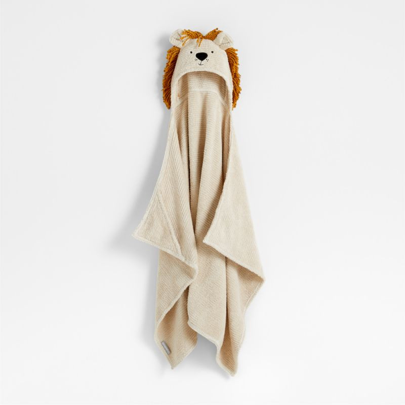 Lion Organic Cotton Hooded Kids Towel | Crate & Kids | Crate & Barrel