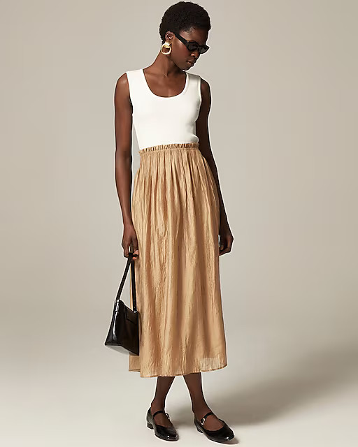 Gathered-waist mixy dress | J. Crew US