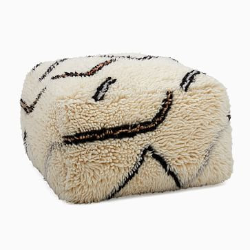 Wanderer Shag Pouf | West Elm (US)