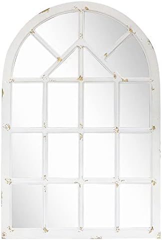 Barnyard Designs 32" x 48" Rustic Cathedral Window Mirror, Decorative Arched Wood Window Frame Wall  | Amazon (US)
