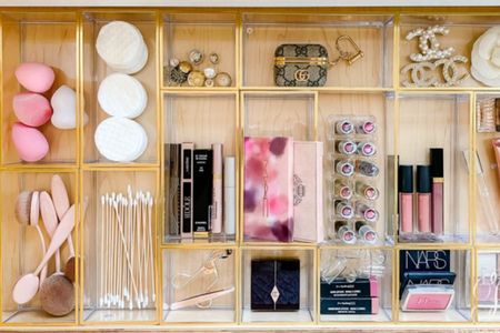 Makeup organization bins * #SpringCleaning * Makeup Storage * Glam * Bathroom Organization * Storage Solutions   