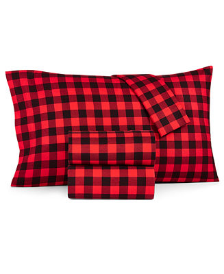 Martha Stewart Collection Holiday Printed Cotton Flannel 3-Pc. Sheet Set, Twin, Created For Macy'... | Macys (US)