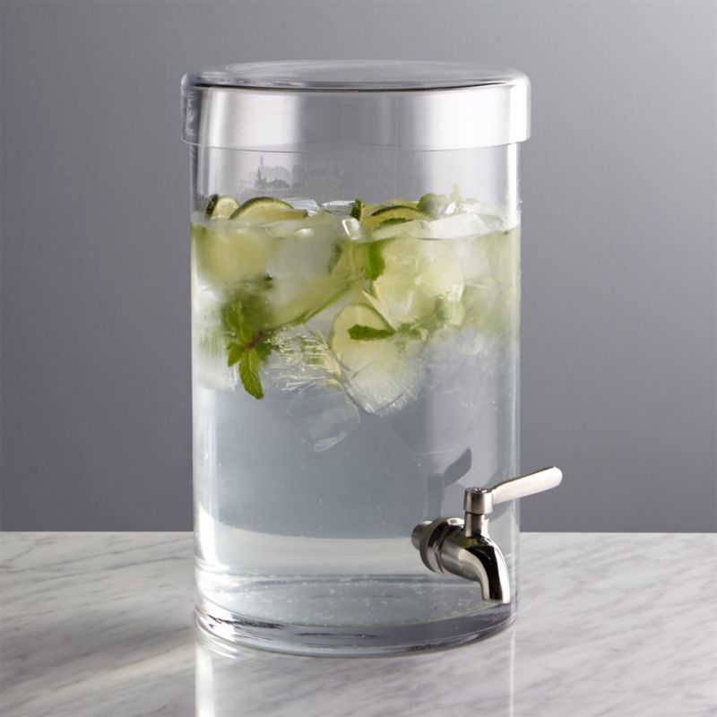 Glass Drink Dispenser + Reviews | Crate & Barrel | Crate & Barrel