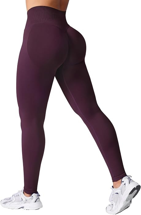 VOYJOY Women Seamless Impact Leggings Scrunch Workout Leggings Medium Waist Tummy Control Butt Li... | Amazon (US)