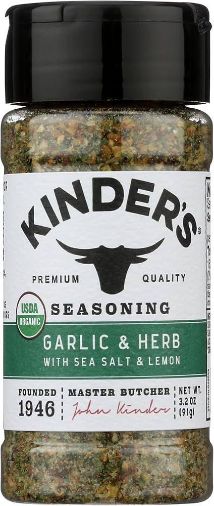 KINDERS Organic Garlic Herb Sea Salt & Lemon Seasoning, 3.2 OZ | Amazon (US)