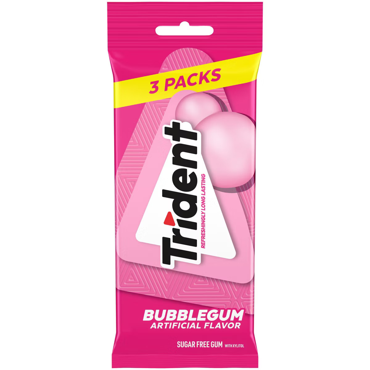 Trident Bubblegum Sugar Free Gum - 3ct/2.86oz | Target