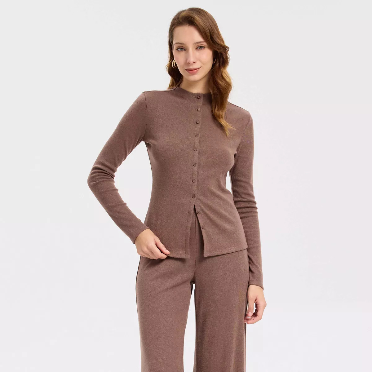 Women's Rib-Knit High Neck Cardigan Sweater - A New Day™ | Target