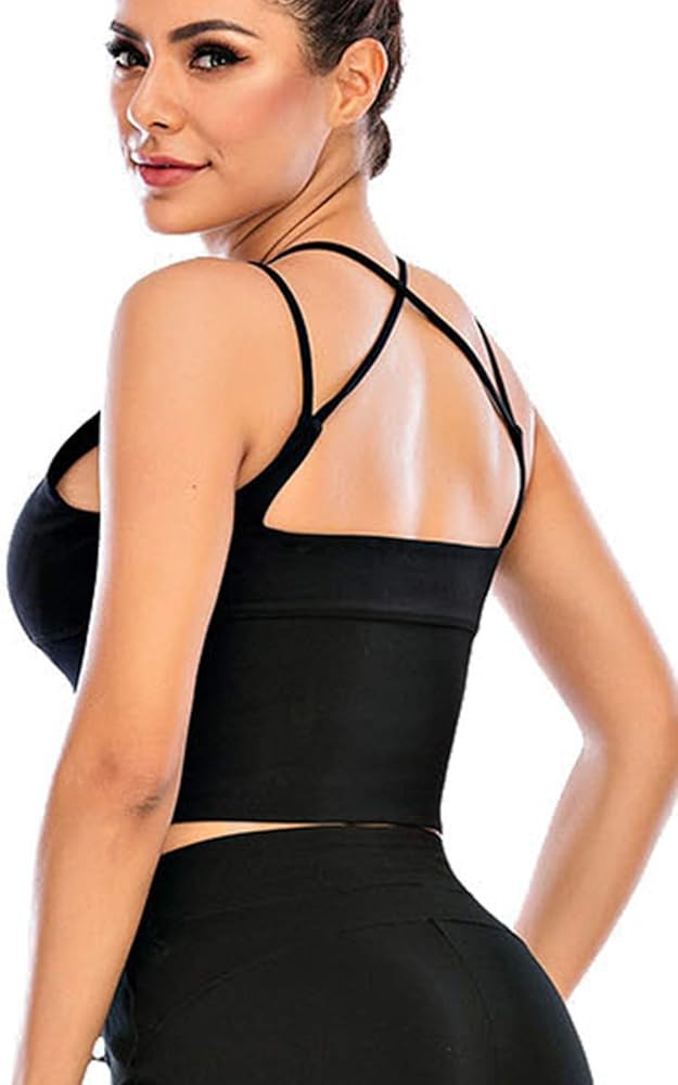 ECUPPER Womens Zip Front Sports Bra Fixed Padded Medium Support Yoga Bra Mesh Racerback Activewea... | Amazon (US)