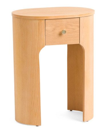 1 Drawer Rounded Side Table | TJ Maxx