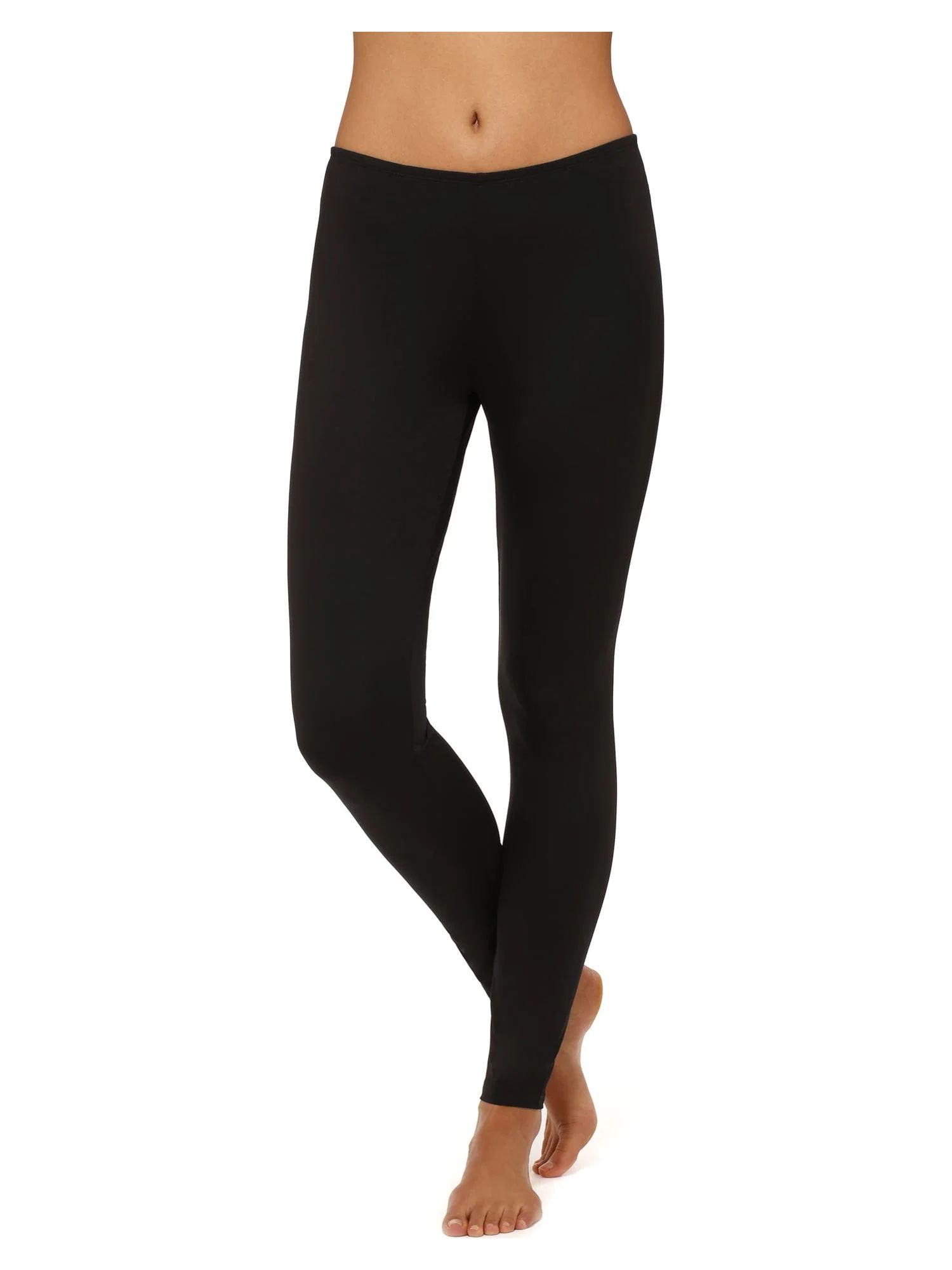 ClimateRight by Cuddl Duds Women's and Women's Plus Stretch Microfiber Base Layer Legging | Walmart (US)