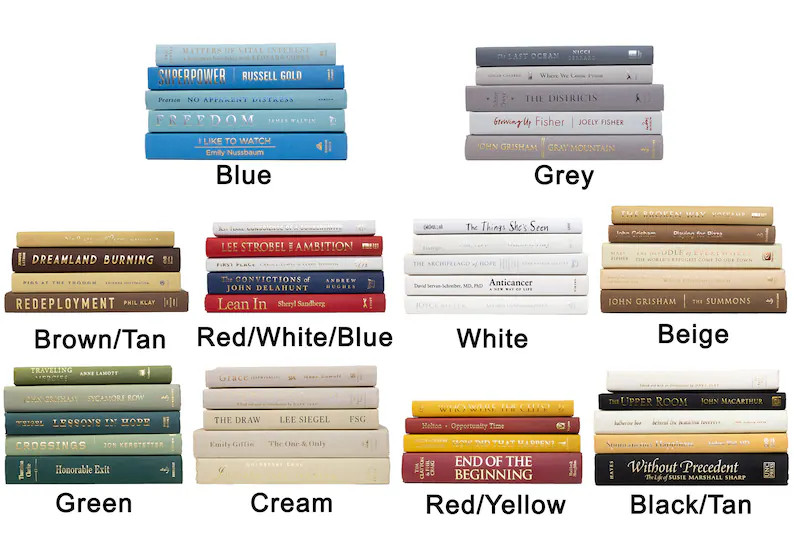 Decorative Book Stacks Variety of Colors Perfect for Bookshelf Décor or Coffee Tables - Etsy | Etsy (US)