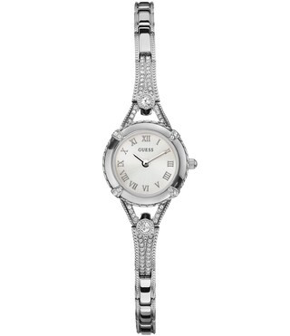 Guess Petite Silver-Tone Crystal Adjustable Bracelet Dress Watch | Dillard's | Dillard's