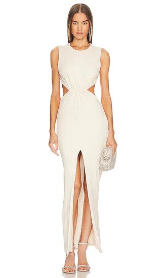 x REVOLVE Shelby Gown in Beige | Spring Wedding Guest Dress Spring Summer Wedding Guest Dress Summer | Revolve Clothing (Global)