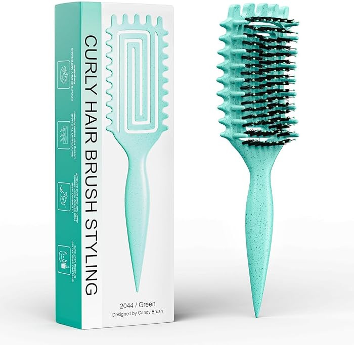 Curl Defining Brush, Curly Hair Brush Defining with Side Gear for Combing, Shaping, and Styling C... | Amazon (US)