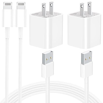 [Apple MFi Certified] iPhone Fast Charger, GEONAV 2 Pack 6FT Lightning to USB Quick Charge Sync C... | Amazon (US)