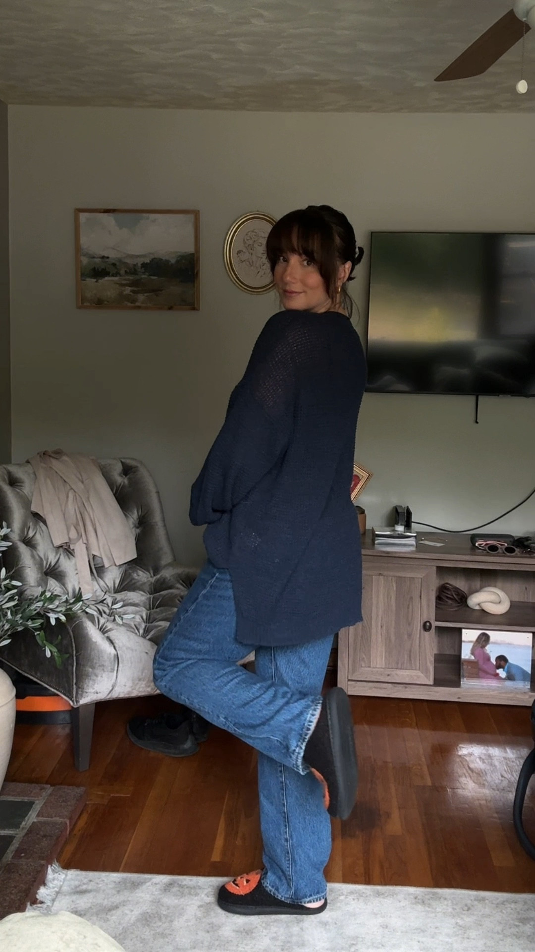 Sweater, navy sweater, jeans outfit, sweater outfit, casual outfit, drapey sweater, flowy sweaterr

#LTKSeasonal