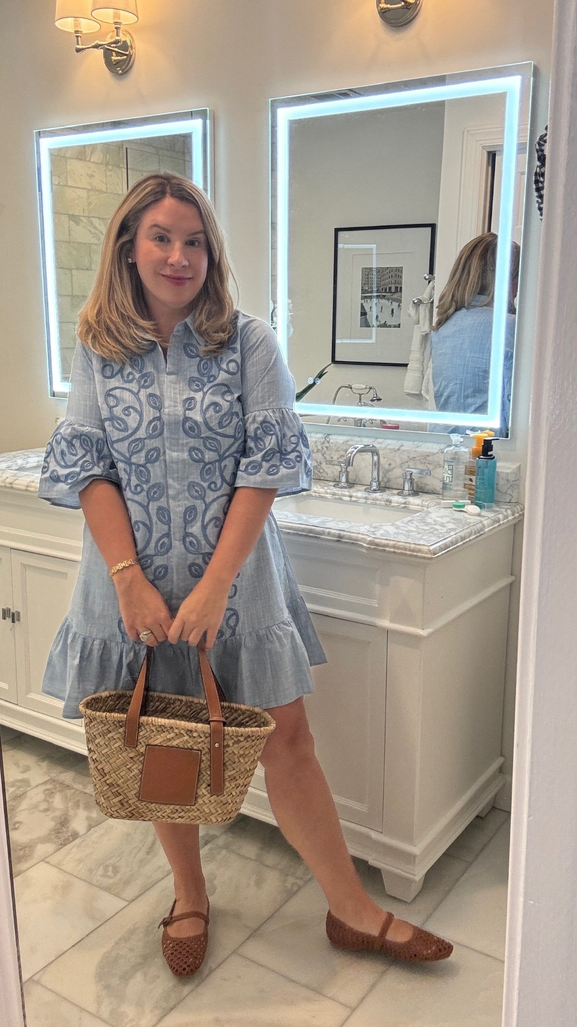 Love this cute dress! The embroidered details are perfect. Runs TTS. Mesh ballet flats, Amazon finds, midsize fashion, classic fashion. Tote bag, Amazon fashion, affordable classic fashion and accessories 

#LTKMidsize #LTKStyleTip