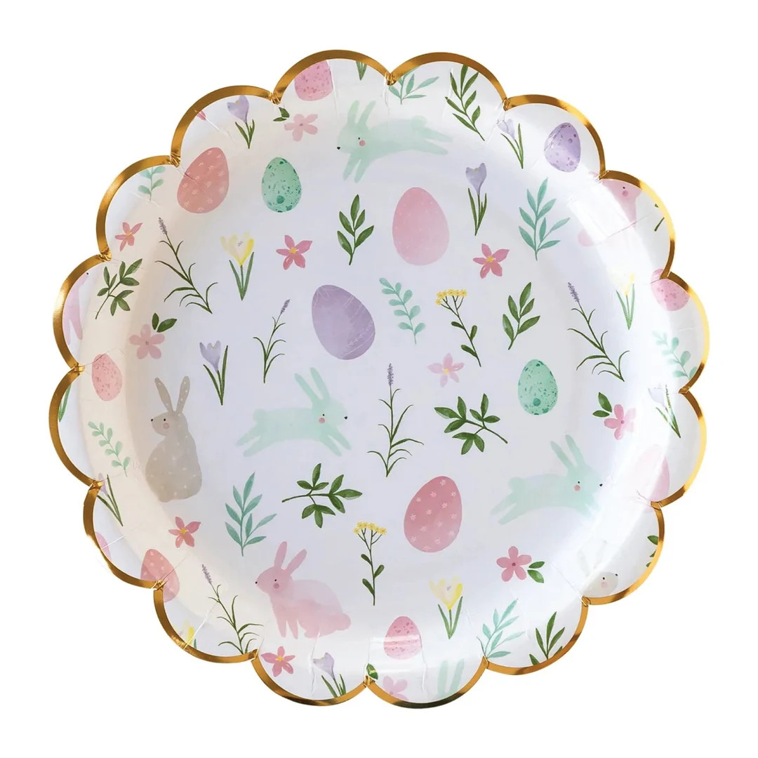 Watercolor Easter Pattern Lunch Plates 8ct | Easter Party Decor | Kids Easter Party Decor | Easte... | Etsy (US)
