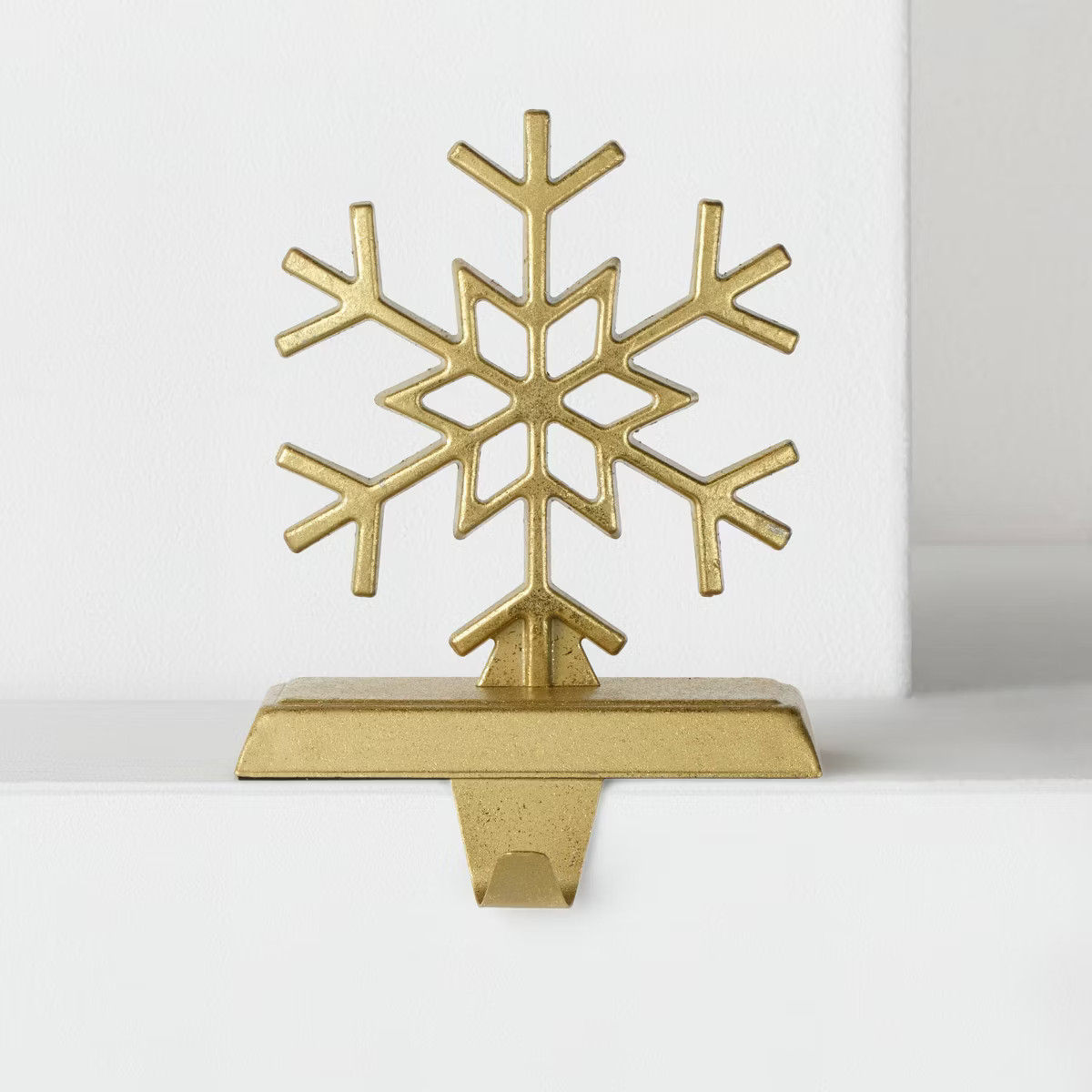 Metal Geo Snowflake Christmas Stocking Holder Gold - Wondershop™ | Target