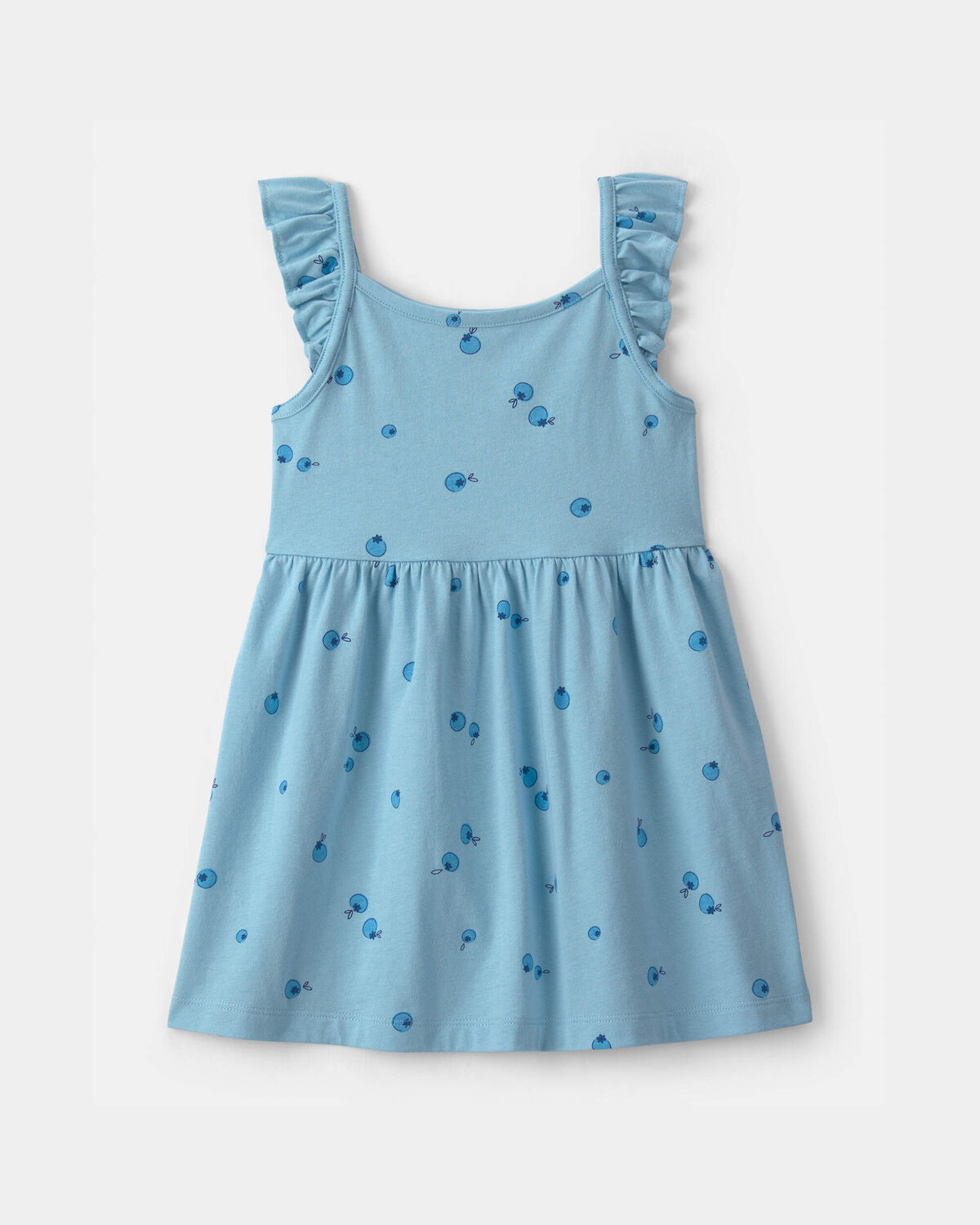Toddler Girl Blueberry Ruffle-Sleeve Dress - Blue | Carter's Inc