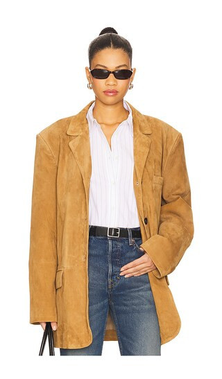 Smythe Suede Weekend Jacket in Cognac. - size XS/S | Revolve Clothing (Global)