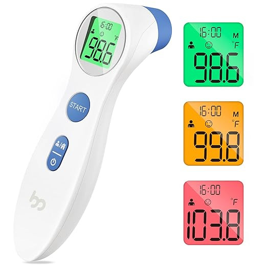Touchless Forehead Thermometer for Adults and Kids, Digital Infrared Thermometer for Home with Fe... | Amazon (US)