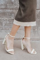Click for more info about Taylor Off White Ankle Strap Heels