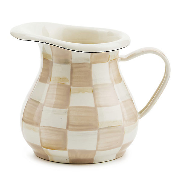 MacKenzie-Childs Mocha Check Creamer | MacKenzie-Childs