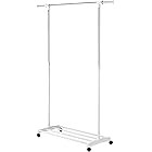 Whitmor Deluxe Adjustable Garment Rack - Rolling Clothes Organizer - White and Chrome | Amazon (US)