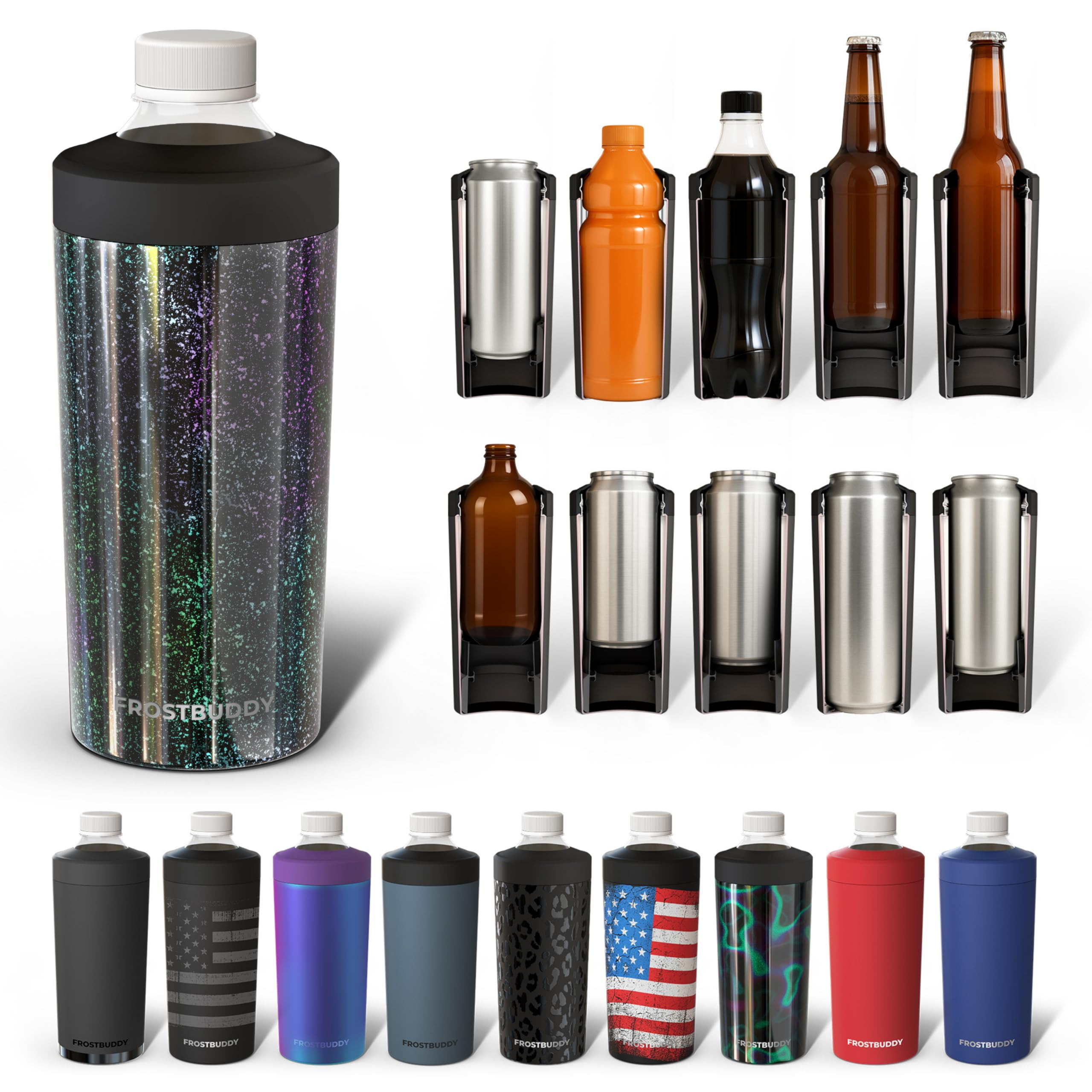 Frost Buddy Universal XL Can Cooler - Fits All - For 12, 16, 20, and 24 ounce Bottles - Insulated... | Amazon (US)